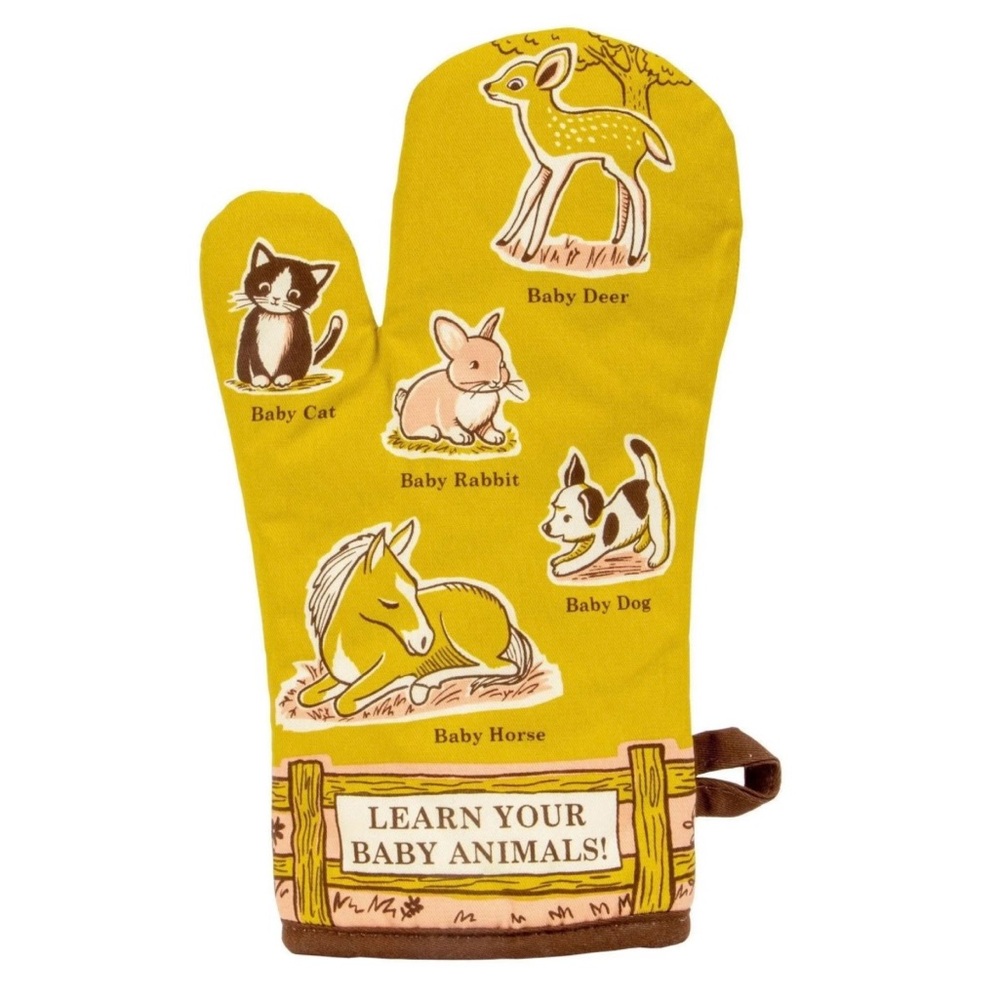 Blue Q Learn Your Baby Animals Oven Mitt